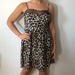 Cheetah print dress.